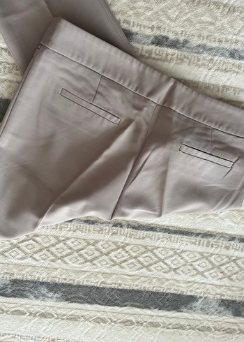Diğer Bej Kadın Kumaş Pantolon, Fermuarlı, Uzun