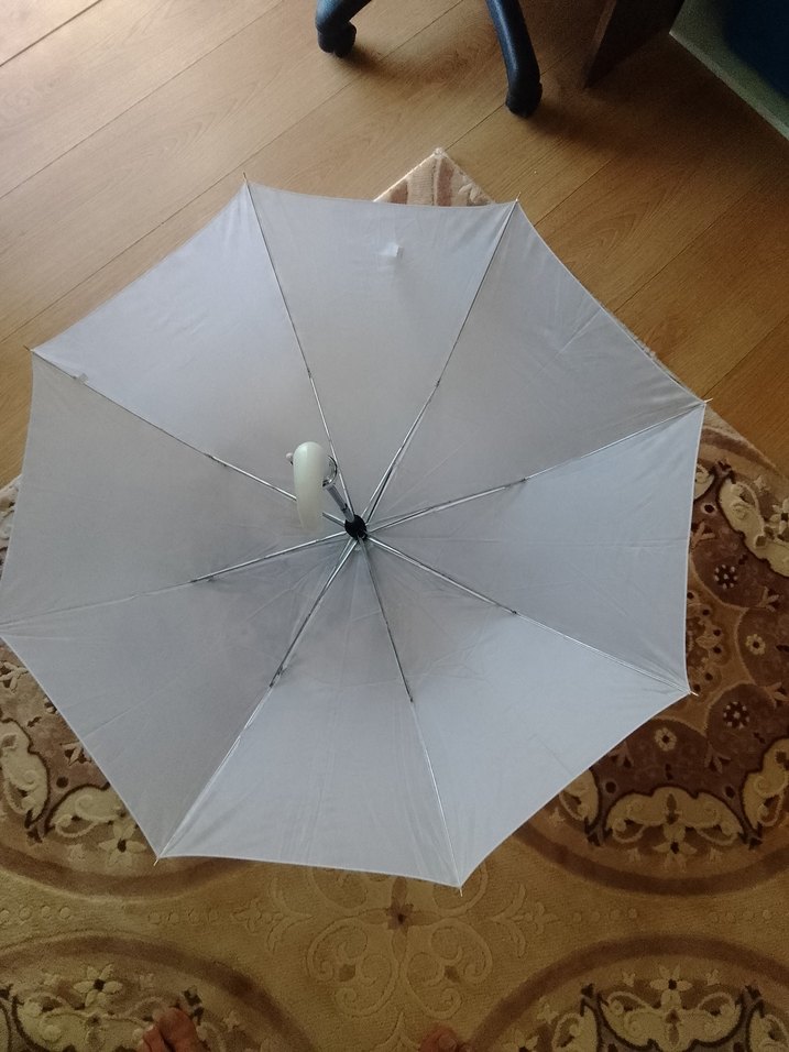 Şeffaf Beyaz Kadın Şemsiye - Görsel 2