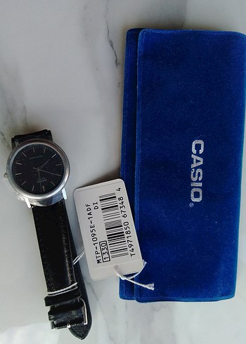 Casio Erkek Saat Klasik Siyah Deri Kayışlı - Görsel 4