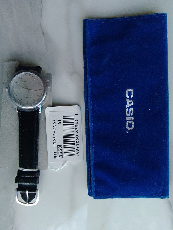 Casio Erkek Saat Klasik Siyah Deri Kayışlı - Görsel 3