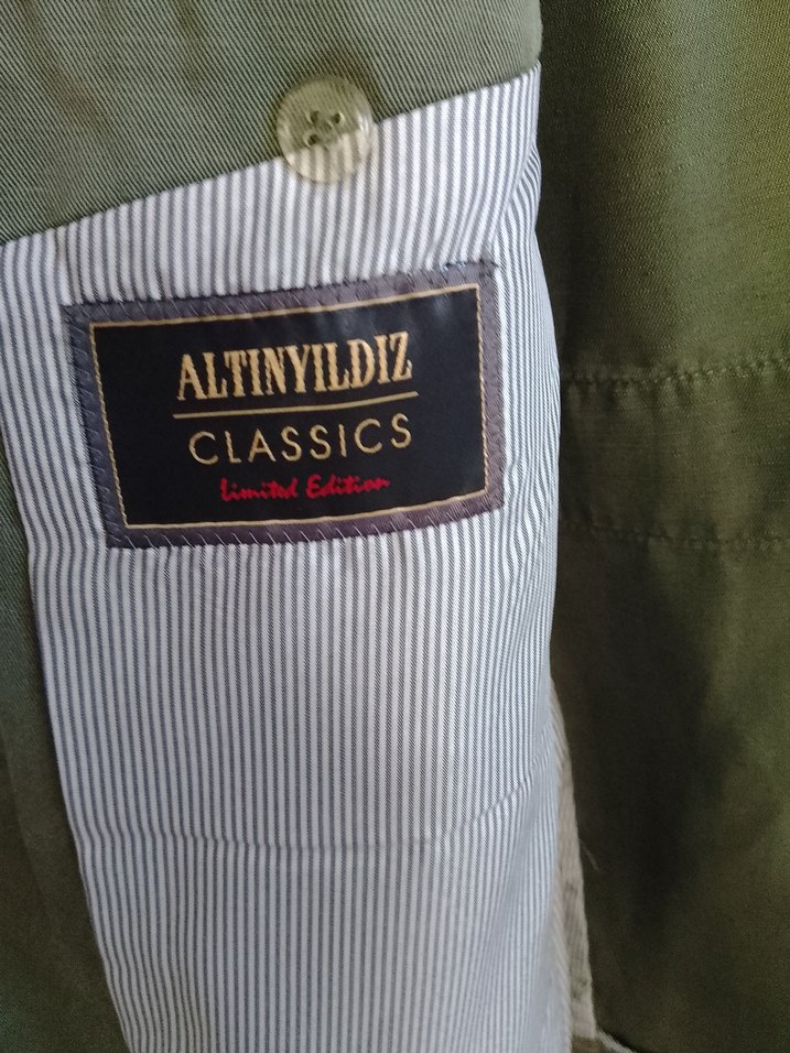 SARAR Yeşil Regular Fit Keten Ceket - Görsel 2