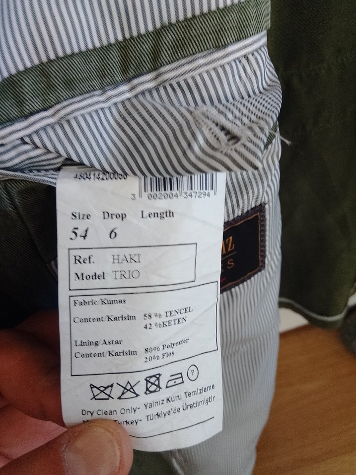 SARAR Yeşil Regular Fit Keten Ceket - Görsel 5