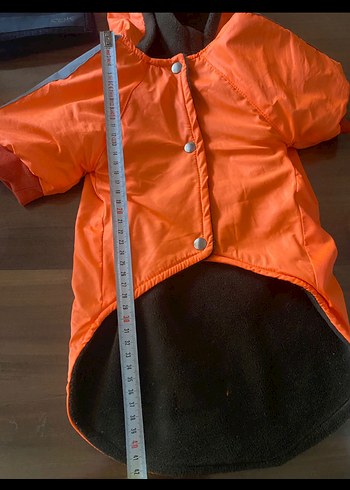 Turuncu Kapüşonlu Fermuarlı köpek Yağmurluk - Görsel 6