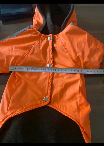 Turuncu Kapüşonlu Fermuarlı köpek Yağmurluk - Görsel 5
