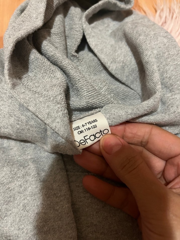 Gri Kız Eşofman Takımı, Rahat Kesim - Görsel 4