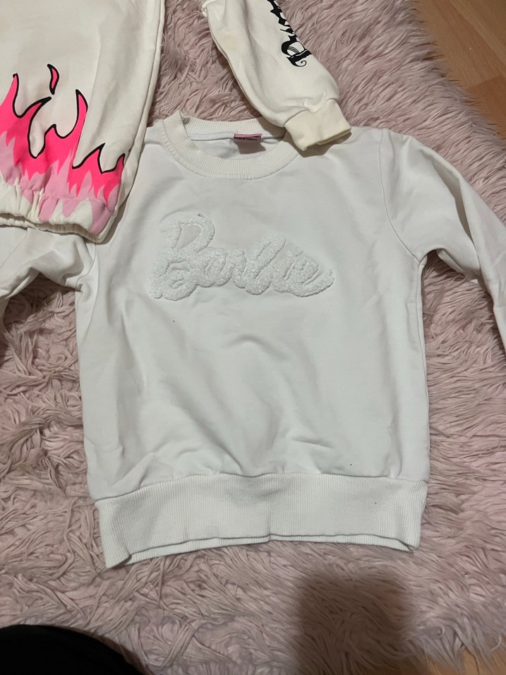 Kız Çocuk Renkli Baskılı Kapüşonlu Sweatshirt - Görsel 2