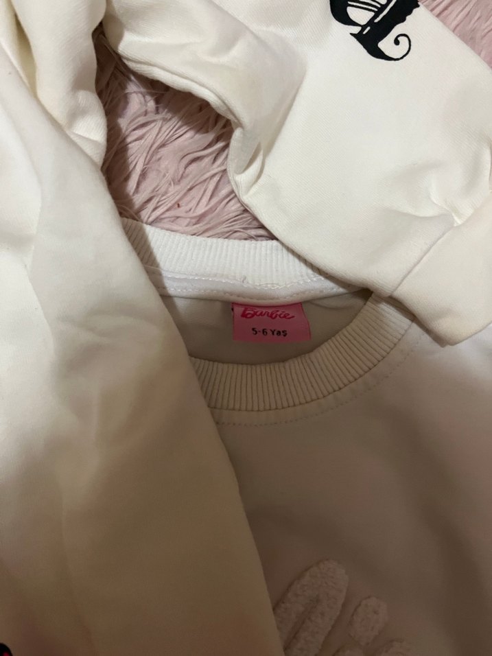 Kız Çocuk Renkli Baskılı Kapüşonlu Sweatshirt - Görsel 5