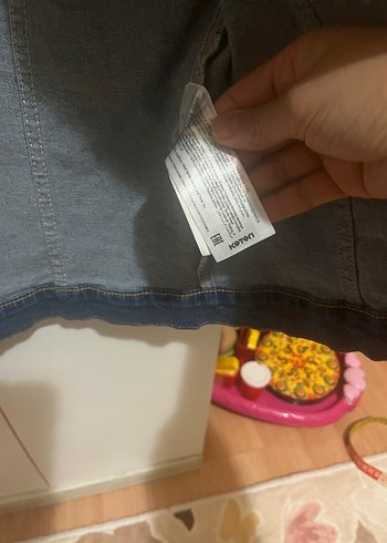 Kız Çocuk Koyu Mavi Denim Düğmeli Ceket - Görsel 2