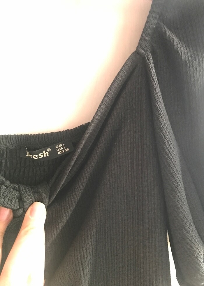 Karpuz kol siyah günlük elbise - Görsel 3