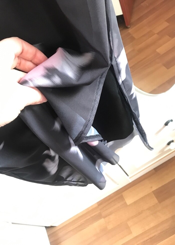 Siyah tül elbise - Görsel 3