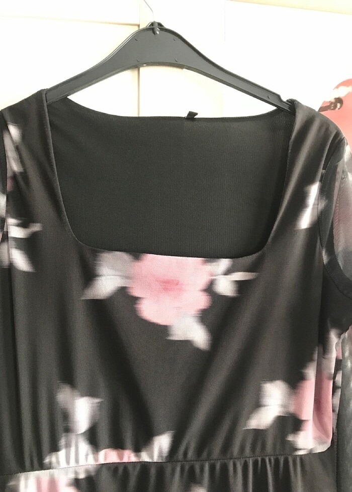 Siyah tül elbise - Görsel 2