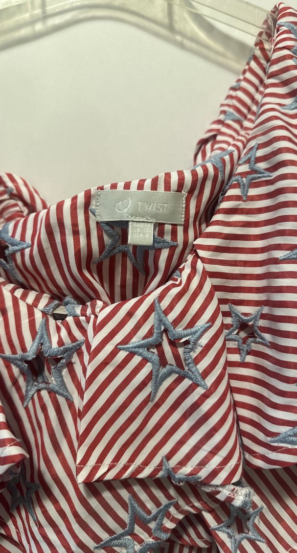 Kırmızı Zebra  yıldız Desenli Volanlı tulum - Görsel 2