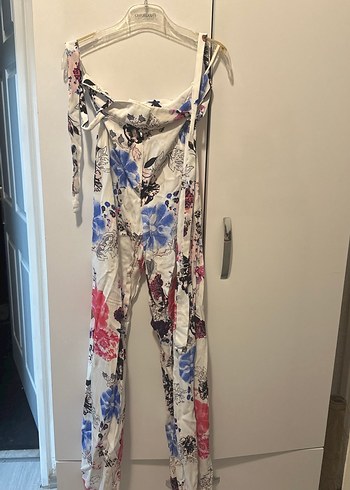 Uzun Bol Kesim Çok Renkli Bohem Pantolon yüksek bel bol paça - Görsel 5