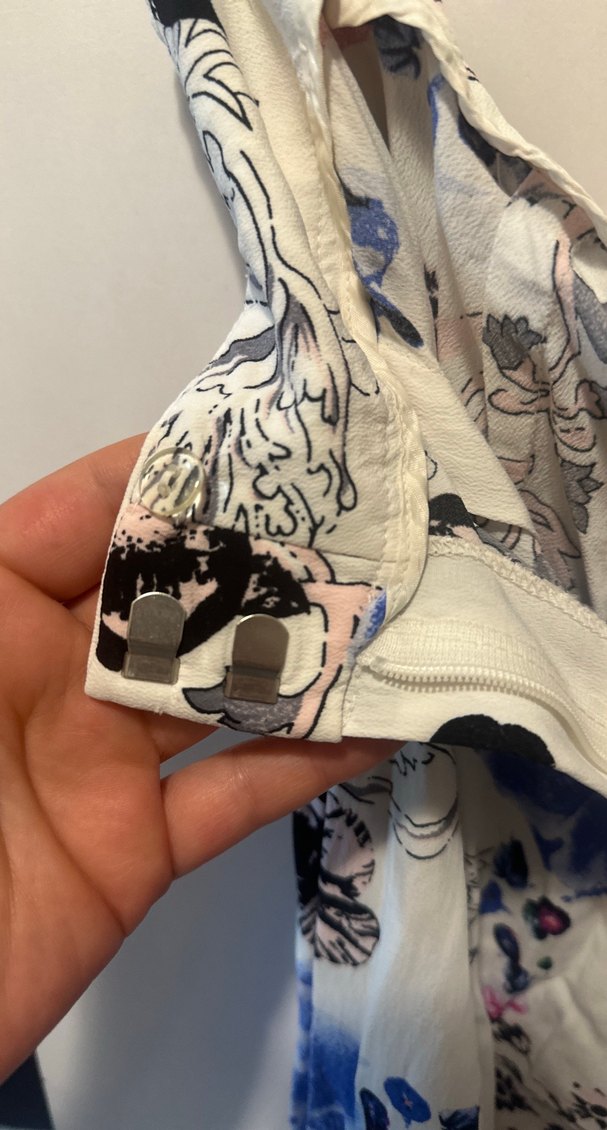 Uzun Bol Kesim Çok Renkli Bohem Pantolon yüksek bel bol paça - Görsel 2