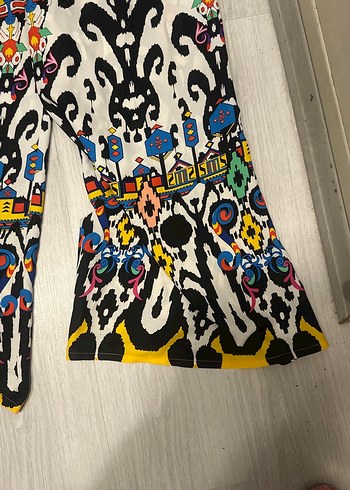 Renkli Bohem Kadın Kumaş Pantolon - Görsel 4