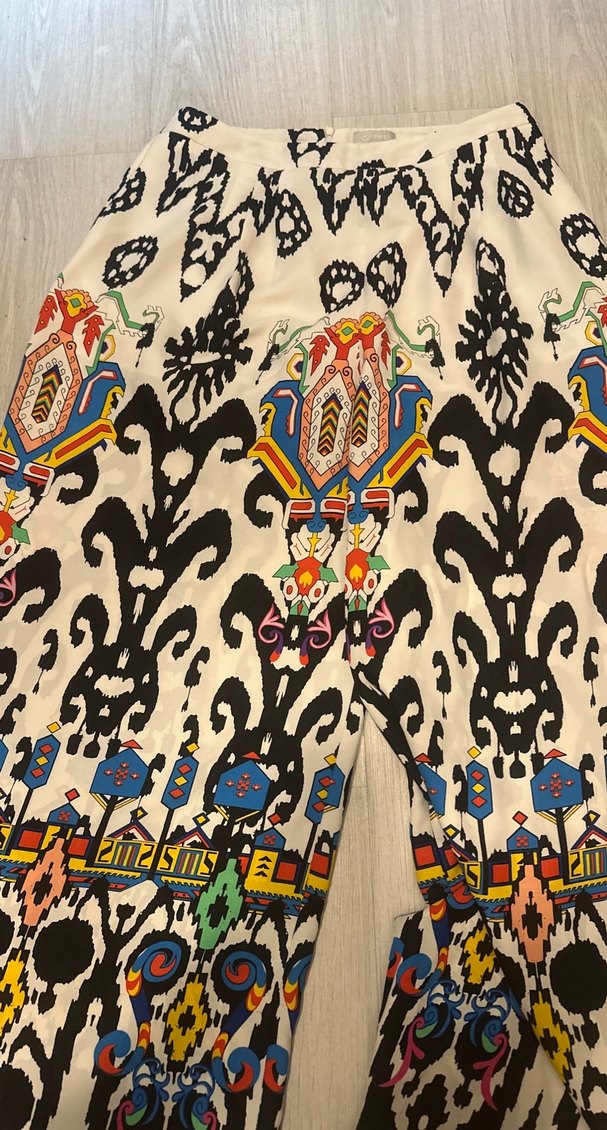 Renkli Bohem Kadın Kumaş Pantolon - Görsel 2