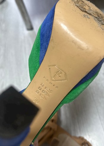 Yeşil Platform Topuklu Kadın Akşam Ayakkabısı - Görsel 5