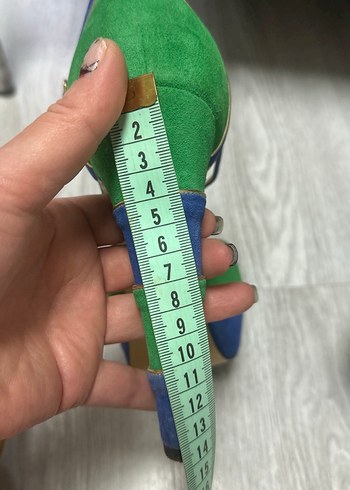 Yeşil Platform Topuklu Kadın Akşam Ayakkabısı - Görsel 7