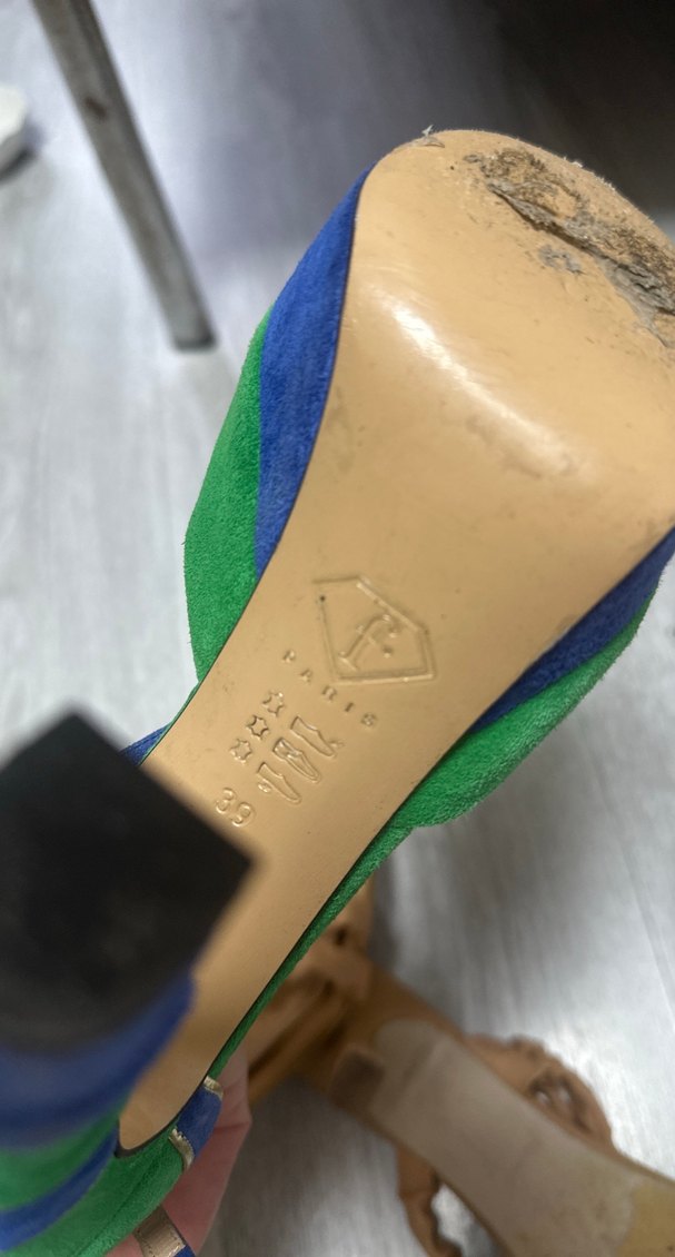 Yeşil Platform Topuklu Kadın Akşam Ayakkabısı - Görsel 5