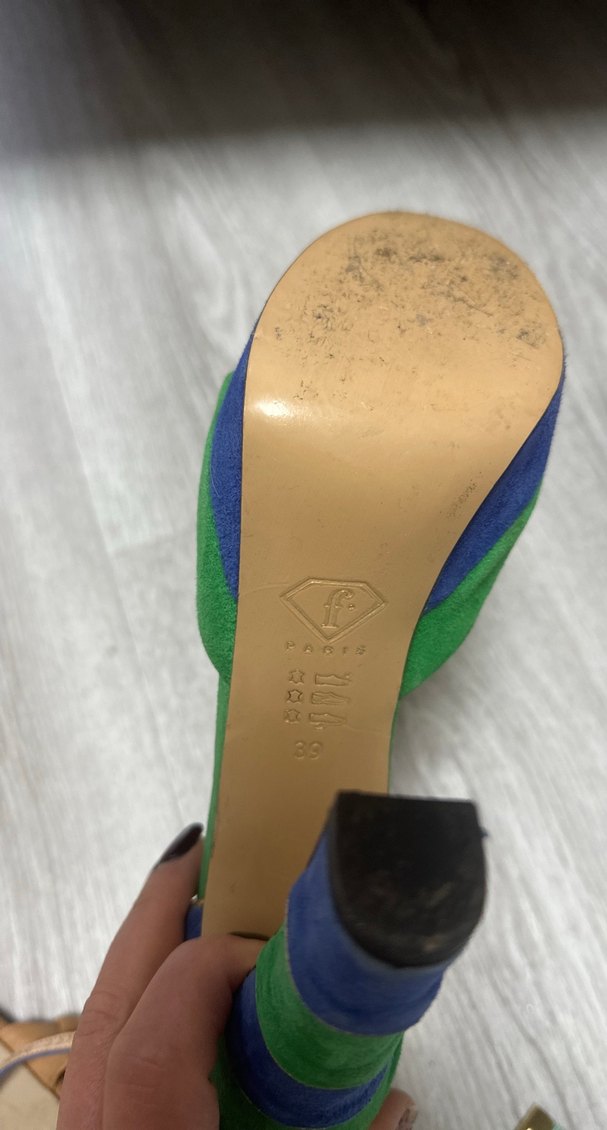 Yeşil Platform Topuklu Kadın Akşam Ayakkabısı - Görsel 4