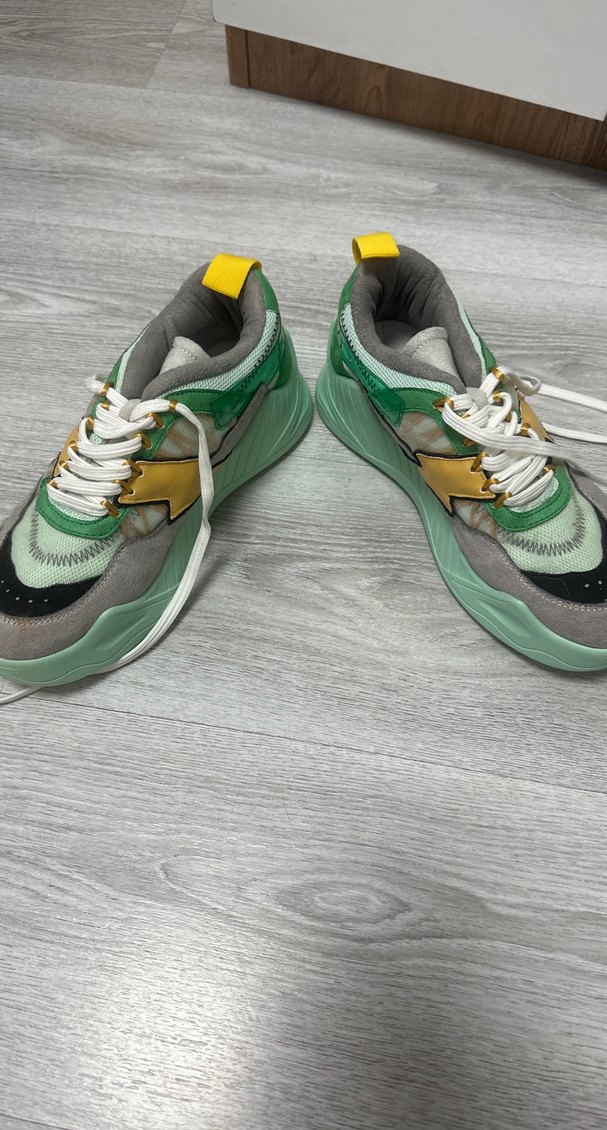 Kadın Çok Renkli Spor Ayakkabıdı dolgu topuk - Görsel 2