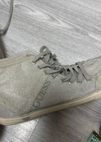 Gri Kadın Dolgu Topuklu Bağcıklı Spor Ayakkabı - Görsel 4