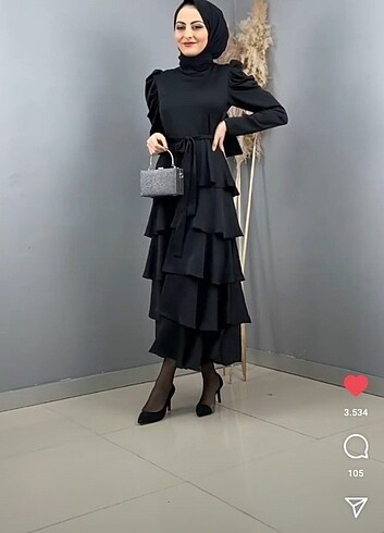 Butikten yeni gibi tesettür abiye