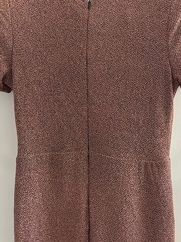 SOMON RENGİ 44 BEDEN SİMLİ UZUN YIRTMAÇLI ABİYE ELBİSE - Görsel 6