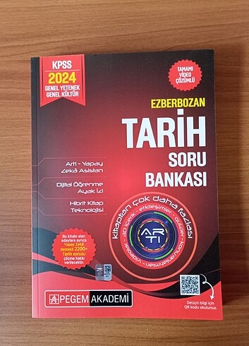 2024 KPSS EZBERBOZAN TARİH SORU BANKASI PEGEM YAYINLARI 