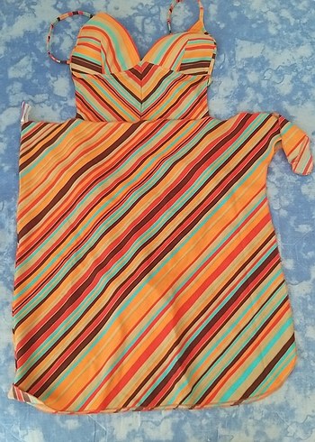 Bohem Çok Renkli Uzun Mayo - Görsel 3