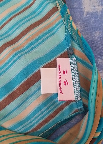 Turkuaz Bohem Uzun Mayo - Görsel 3