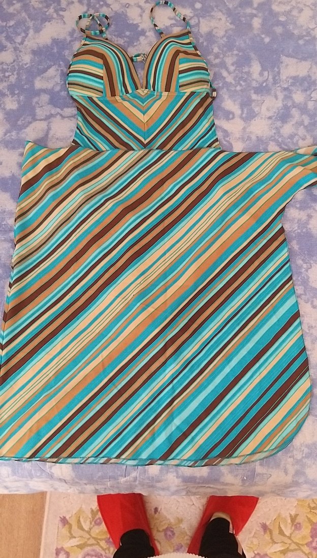 Turkuaz Bohem Uzun Mayo - Görsel 4