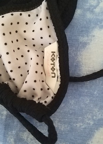 Siyah İnce Askılı Kadın Bikini Üstü - Görsel 2