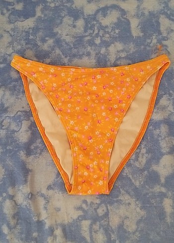 Sarı Çiçek Desenli Kadın Bikini Altı - Görsel 2
