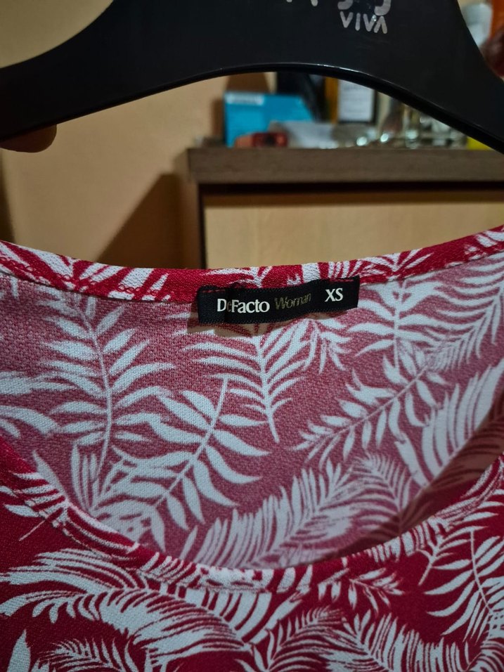 Kırmızı Bohem Salaş Midi Elbise - Görsel 3