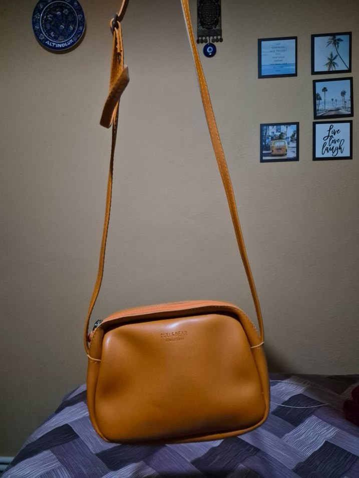 Deri Kahverengi Kadın Çapraz Çanta - Görsel 2