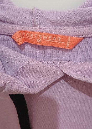 Mor Kapüşonlu Kadın Sweatshirt - Görsel 3