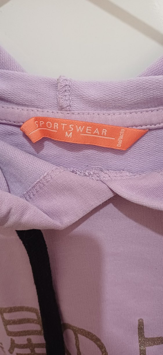 Mor Kapüşonlu Kadın Sweatshirt - Görsel 3