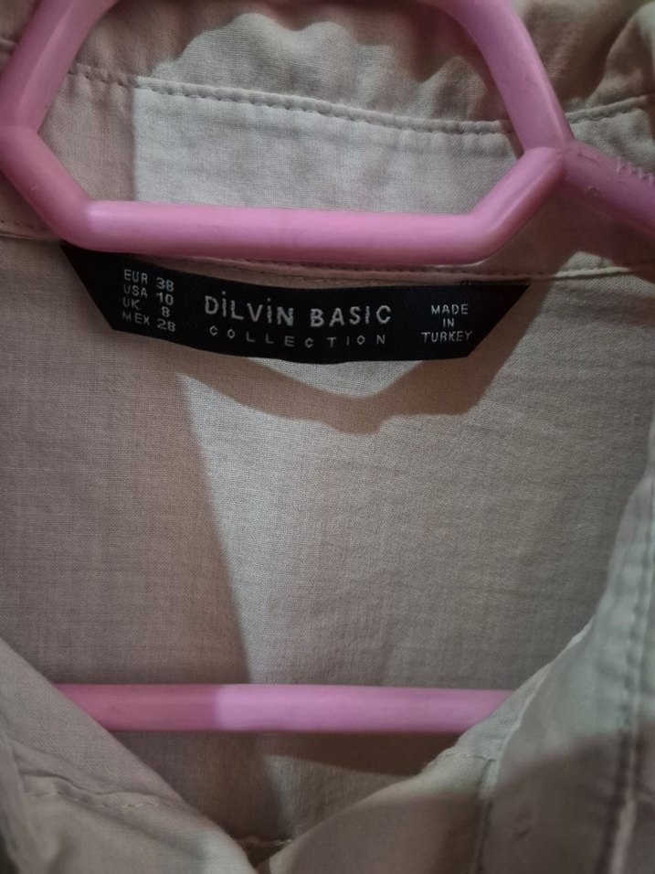 Beyaz Keten Düğmeli Kolsuz Mini Gömlek - Görsel 4