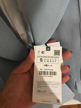 Zara Mavi Blazer Ceket