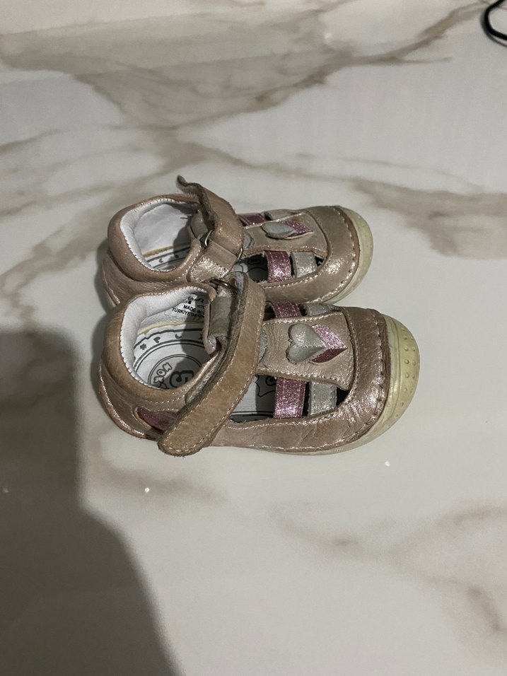 Kız Bebek Bej Nakışlı İlk Adım Ayakkabısı - Görsel 3