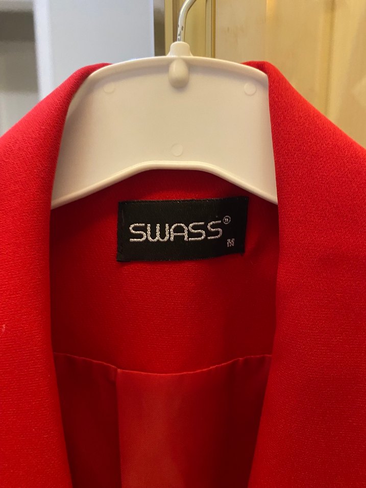 Kırmızı Mini Kadın Blazer Ceket - Görsel 2