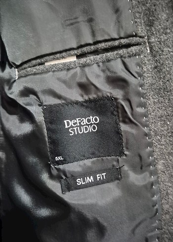 Gri Düğmeli Erkek Midi Ceket - Görsel 5