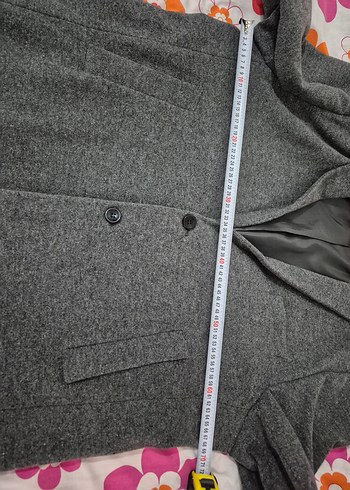 Gri Düğmeli Erkek Midi Ceket - Görsel 6