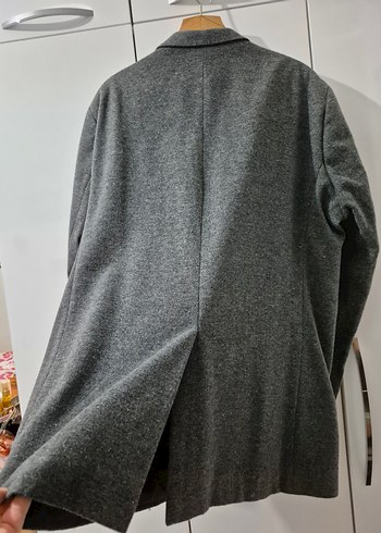 Gri Düğmeli Erkek Midi Ceket - Görsel 4