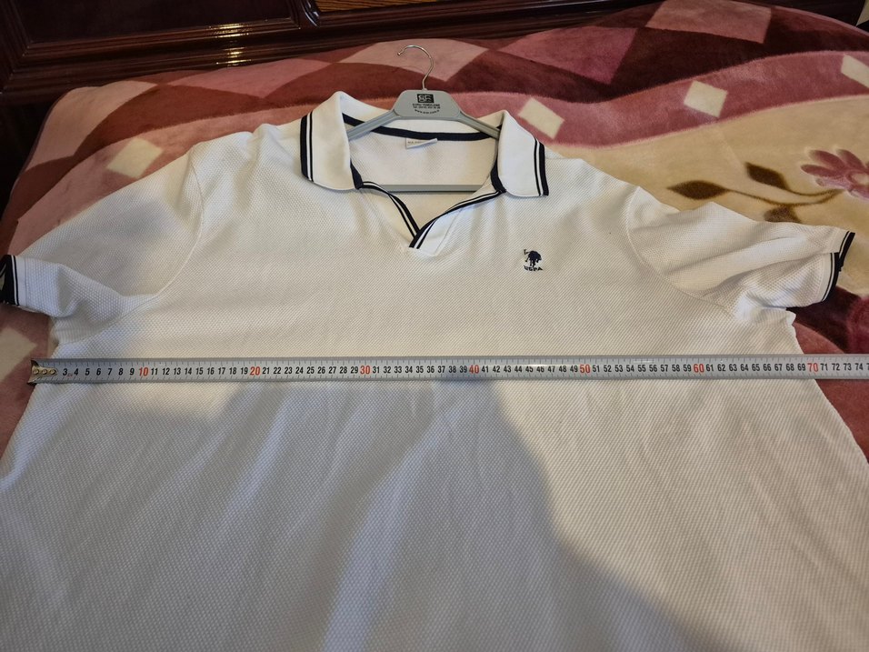 Erkek Beyaz Polo Tişört, Kısa Kollu, Rahat Kesim - Görsel 4