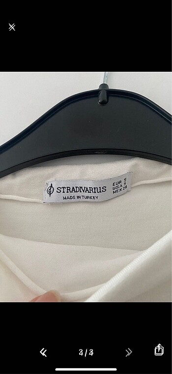 s Beden beyaz Renk Stradivarius yanları büzgüllü bluz
