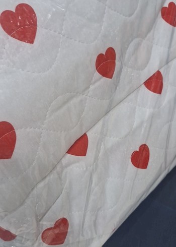 Ikea Kırmızı Kalp Desenli yorgan hurç