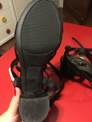 36 Beden siyah Renk Elle topuklu sandalet