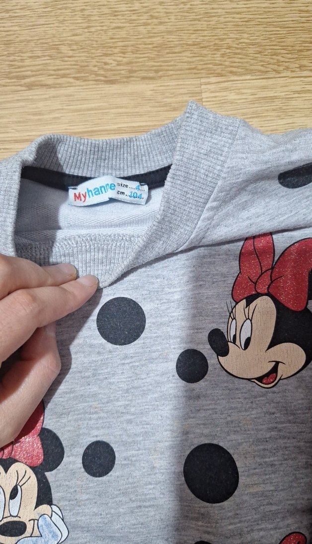 Kız Çocuk Gri Baskılı Uzun Kollu Sweatshirt - Görsel 2